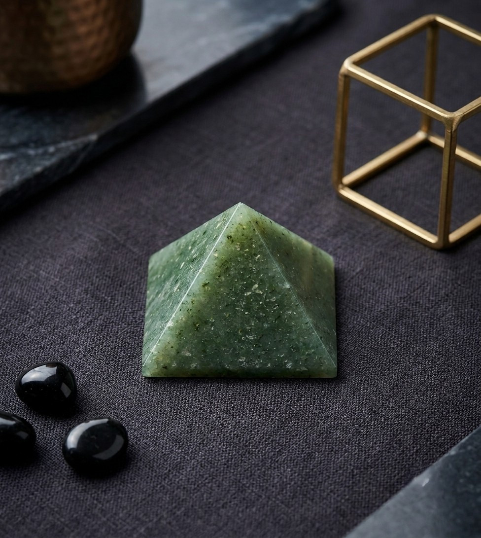 Green Aventurine  Pyramid - Stone of Opportunity  Finance