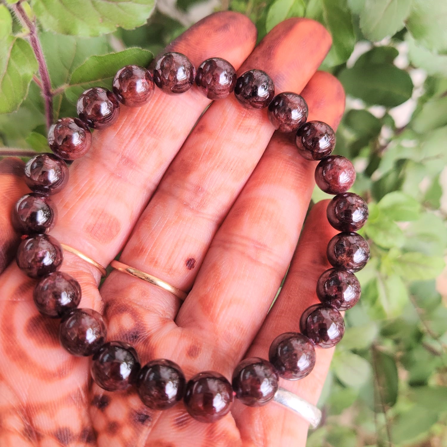 Garnet Stone Bracelet