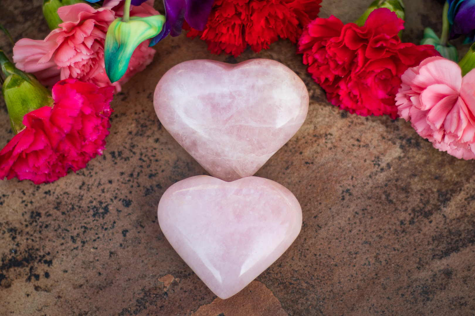 Heart - Rose Quartz -For Healing and gaining back your love peace family terms