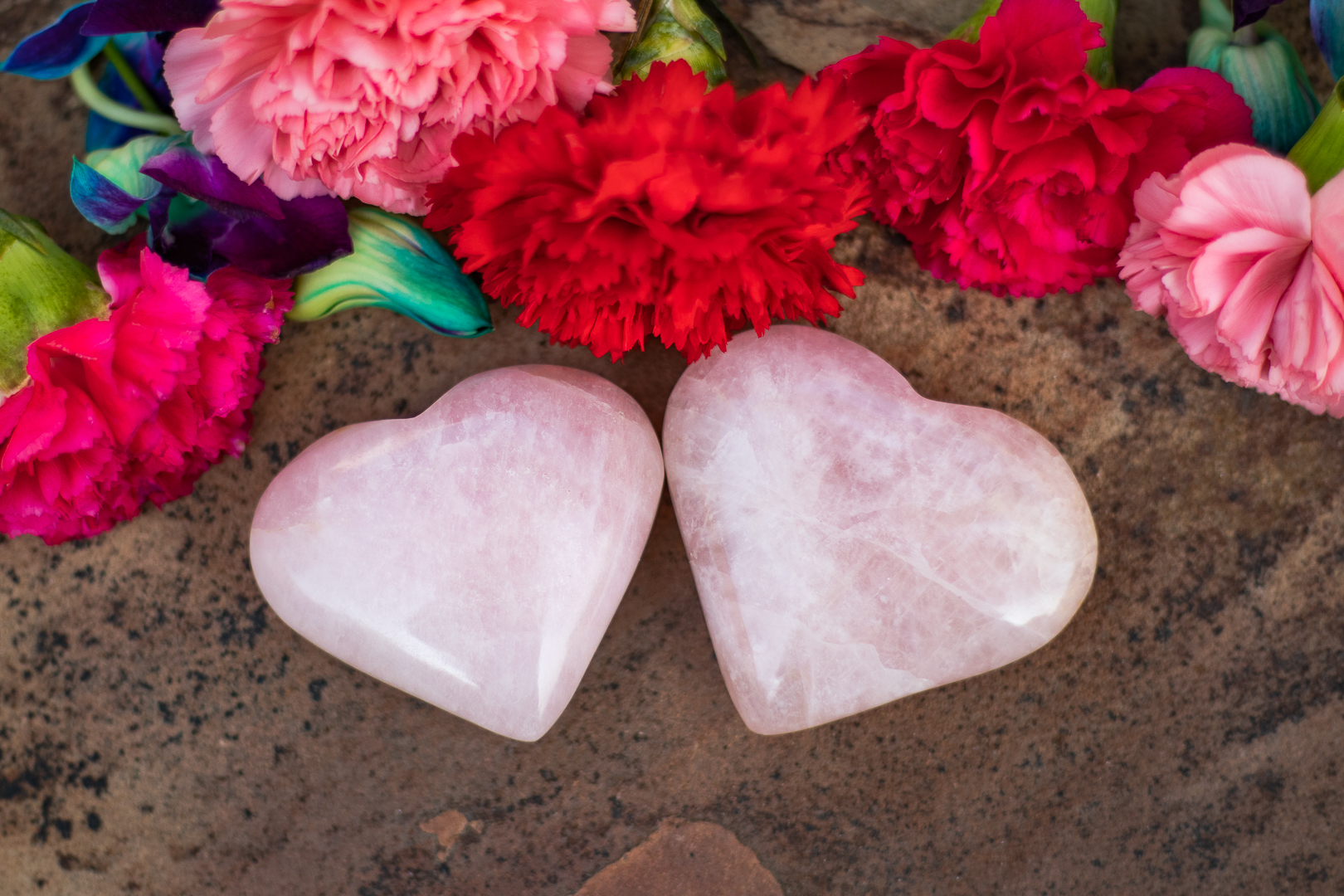 Heart - Rose Quartz -For Healing and gaining back your love peace family terms
