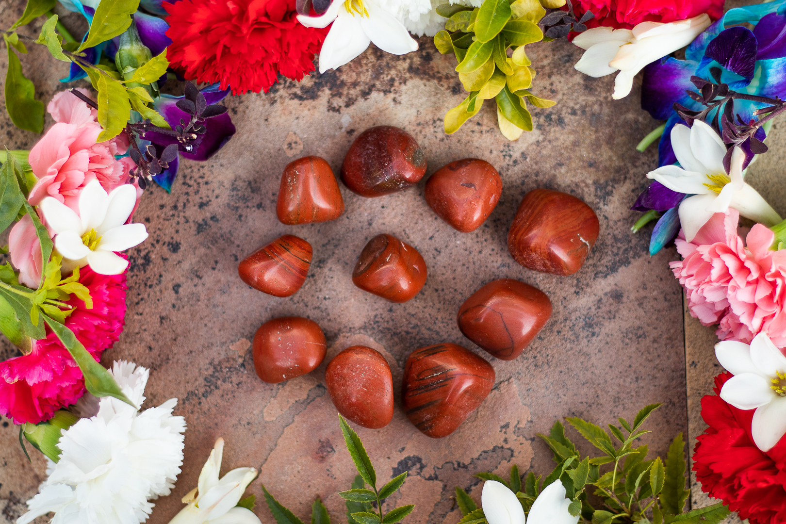 Red Jasper Stone Tumbles Pack of 100 Grams