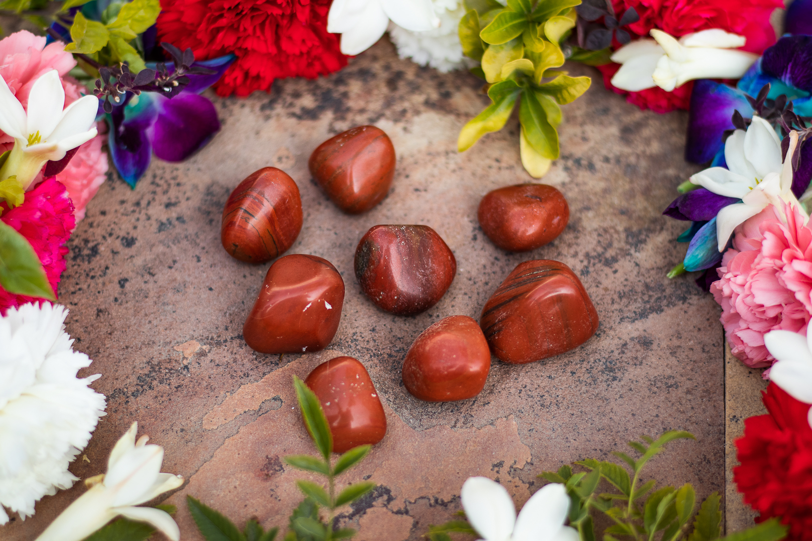 Red Jasper Stone Tumbles Pack of 100 Grams