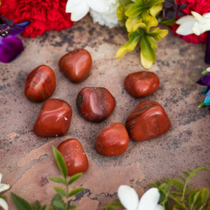 Image of Red Jasper Stone Tumbles (Pack of 100 Grams)