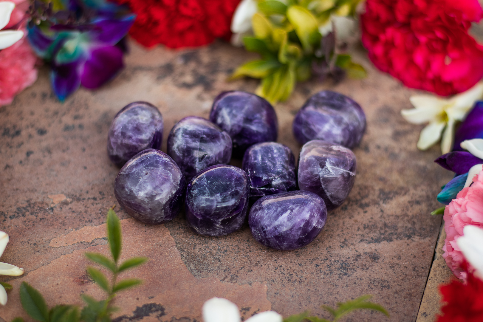 Amethyst Quartz Stone Tumbles Pack of 100 Grams