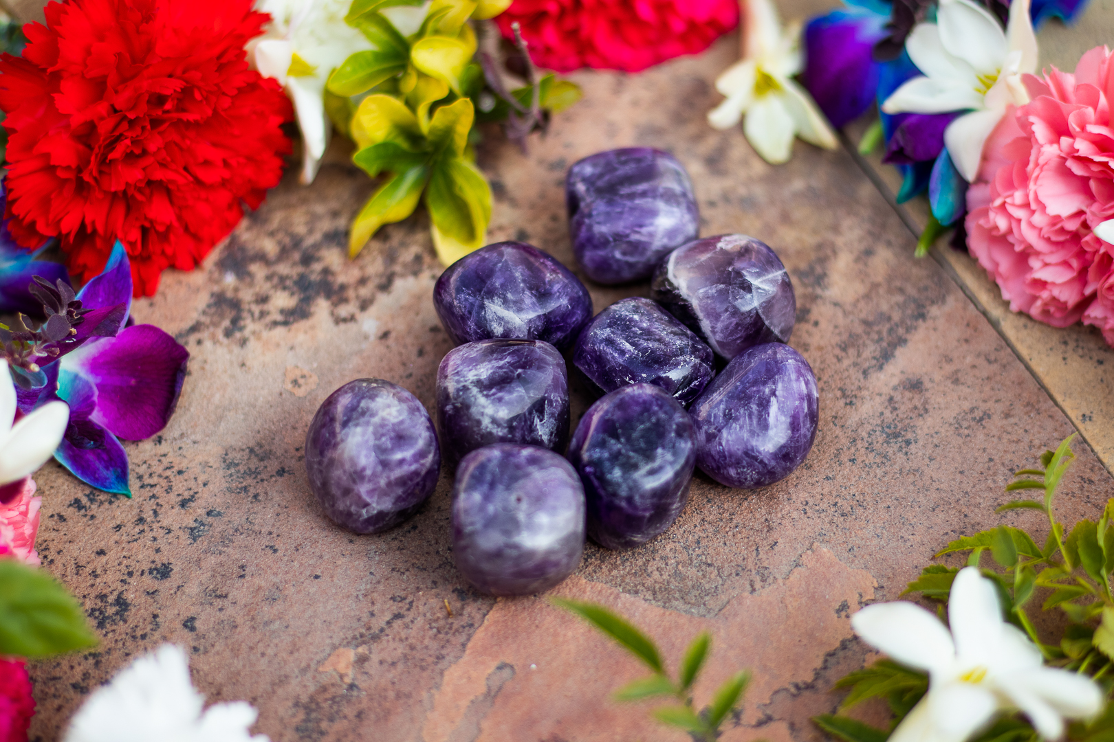 Amethyst Quartz Stone Tumbles Pack of 100 Grams