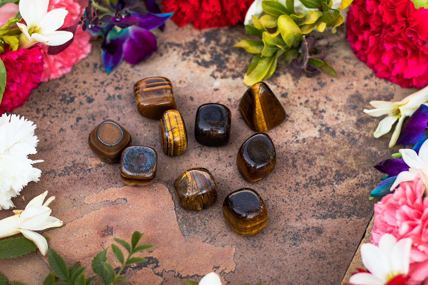 Tiger Eye Stone Tumbles Pack of 100 Grams