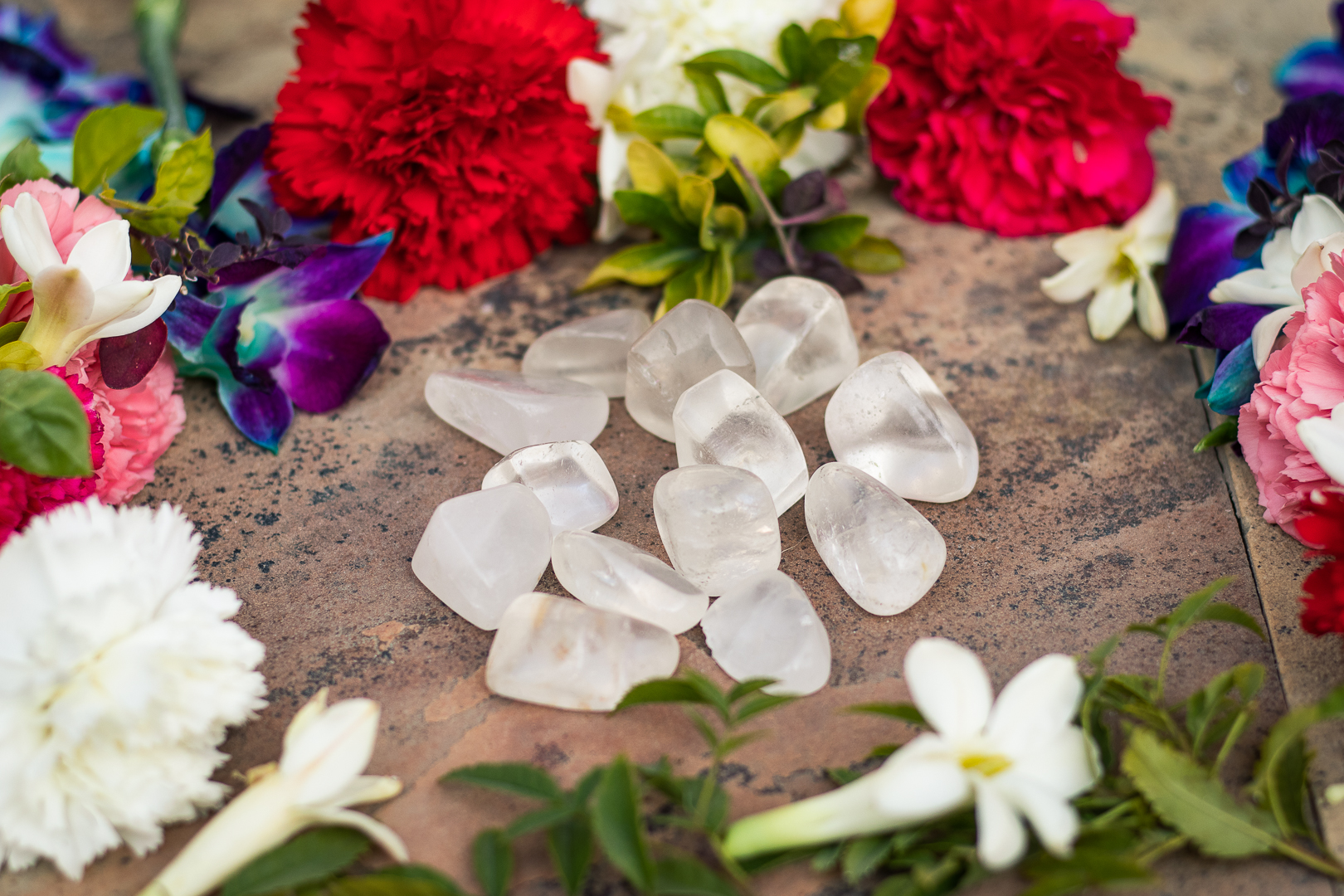 Clear Quartz Stone Tumbles Pack of 100 Grams