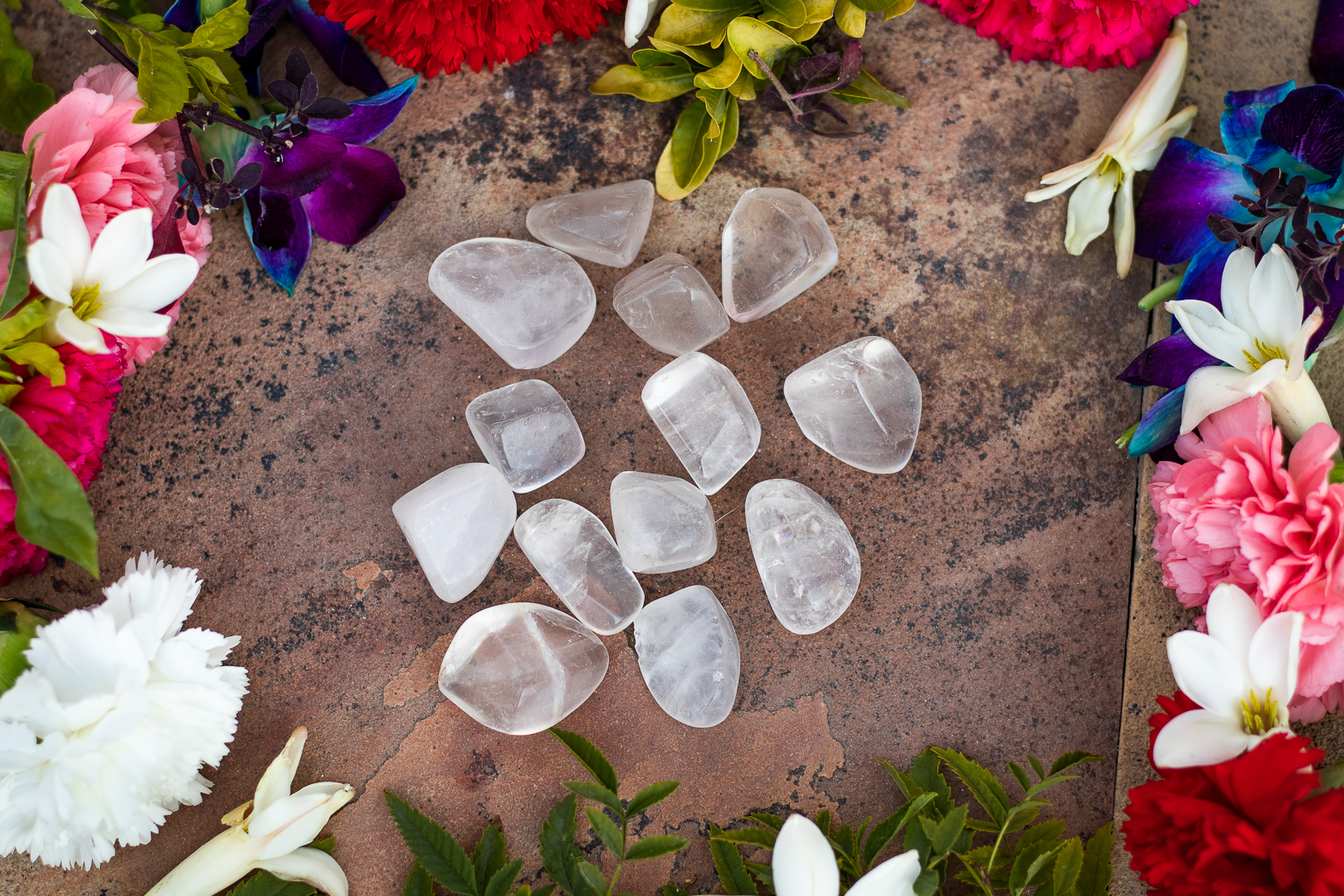 Clear Quartz Stone Tumbles Pack of 100 Grams