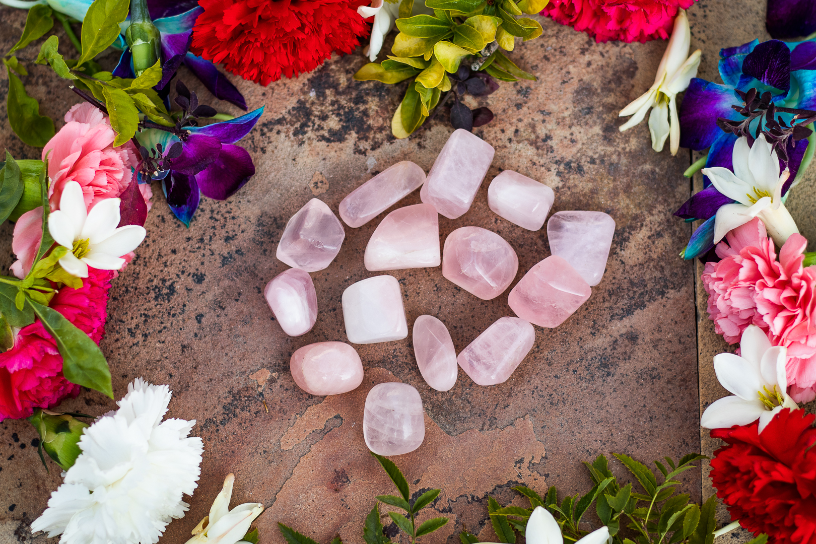 Rose Quartz Stone Tumbles Pack of 100 Grams