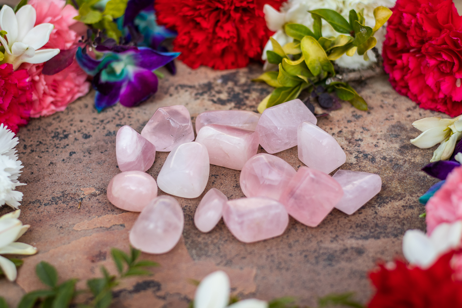 Rose Quartz Stone Tumbles Pack of 100 Grams
