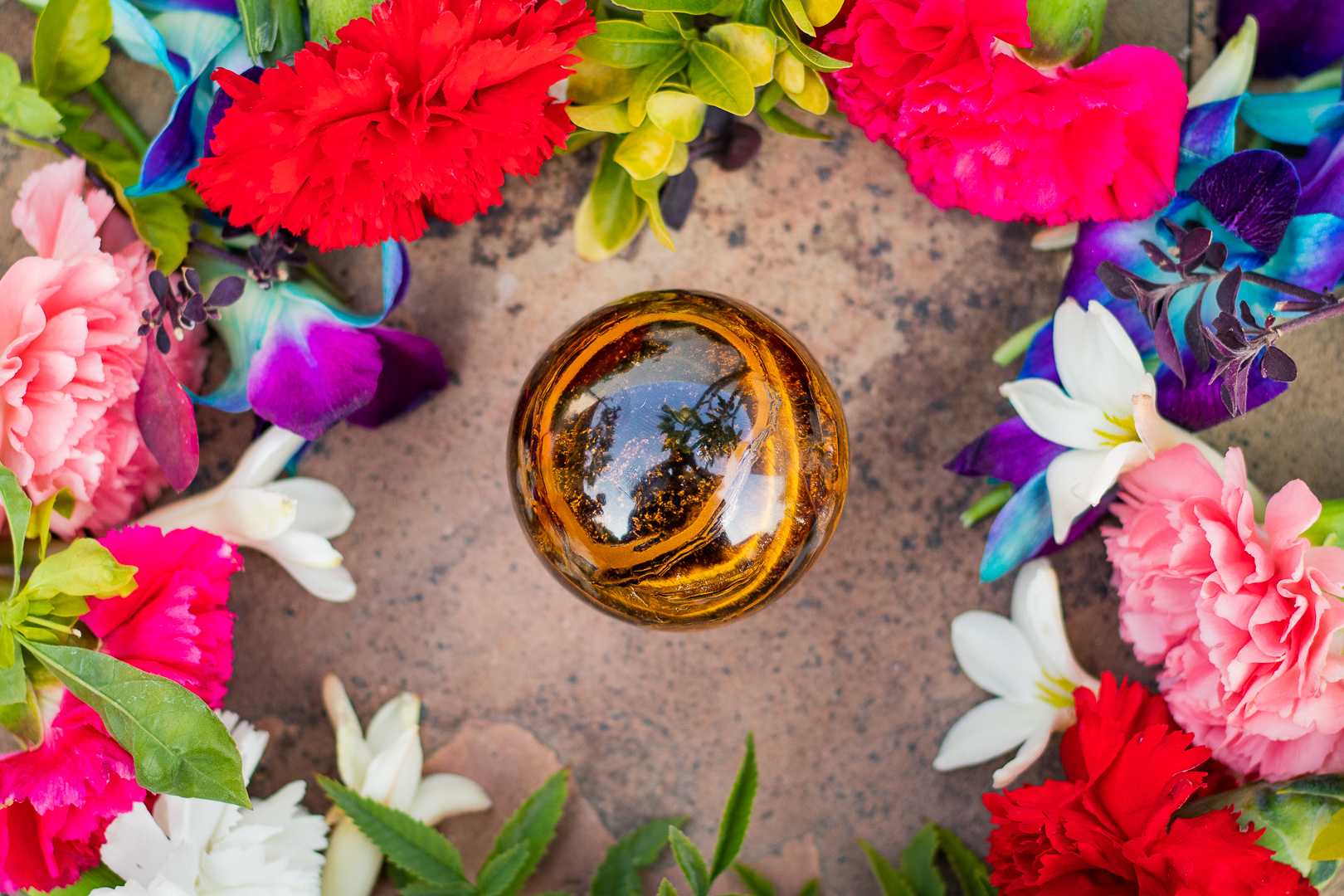 Tiger Eye Stone Ball - To attract Good Luck