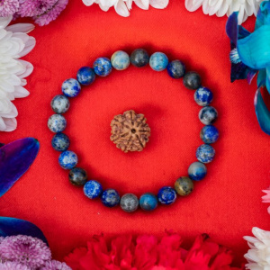 Image of 7 Mukhi Nepali Rudraksh + Lapis Lazuli (For Boosting Career)