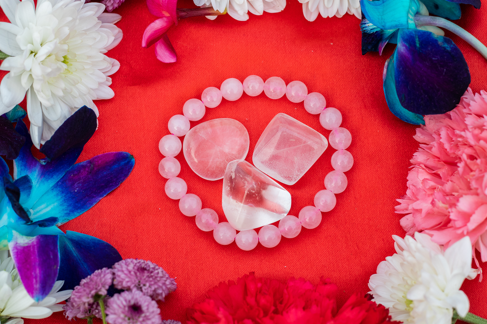 Clear Quartz Tumbles Rose Quartz Bracelet For Love