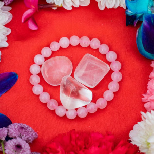 Image of Clear Quartz Tumbles + Rose Quartz Bracelet (For Love)
