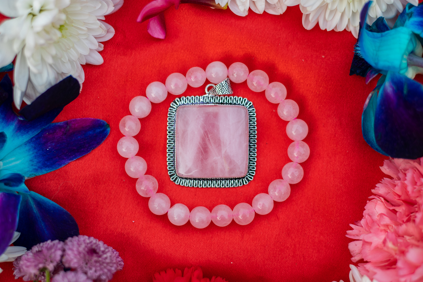 Rose Quartz Pendant Rose Quartz Bracelet For LOVE