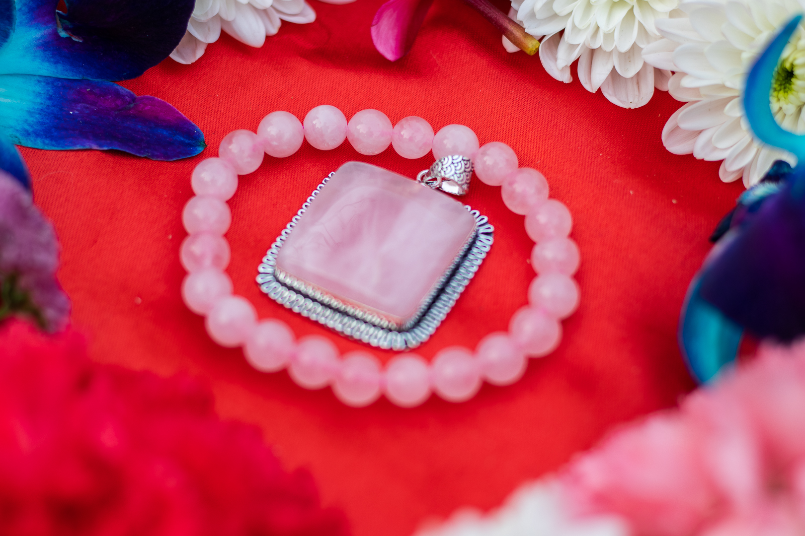 Rose Quartz Pendant Rose Quartz Bracelet For LOVE