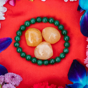 Image of Yellow Jasper Tumbles + Green Aventurine Bracelet (For Education &amp; Concentration)