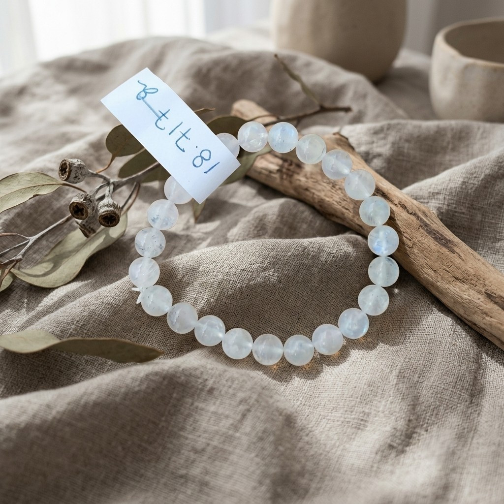 Natural Rainbow Moonstone Bracelet