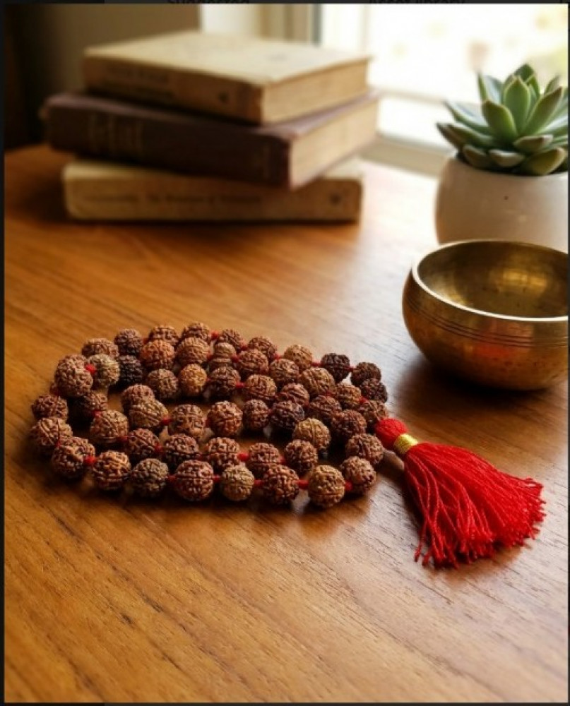 Image of 7 Mukhi Nepali Rudraksh Mala (Size-15 - 16MM Approx)  (54+1) Beads