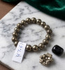 Golden Pyrite Stone Bracelet - 10MM