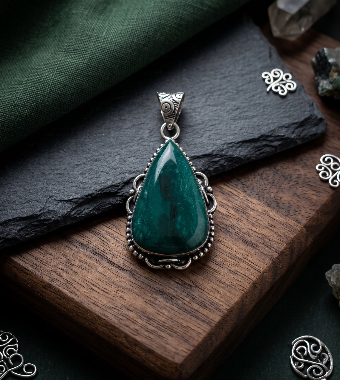 Green Jade Stone Pendant