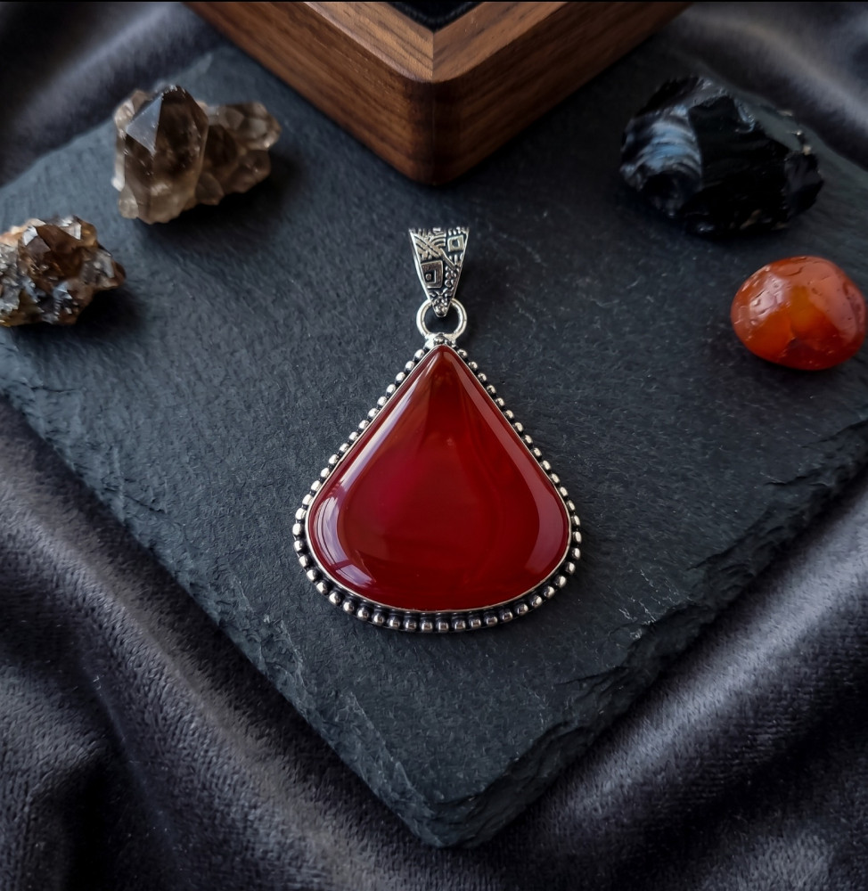 Image of Red Carnelian Stone Pendant