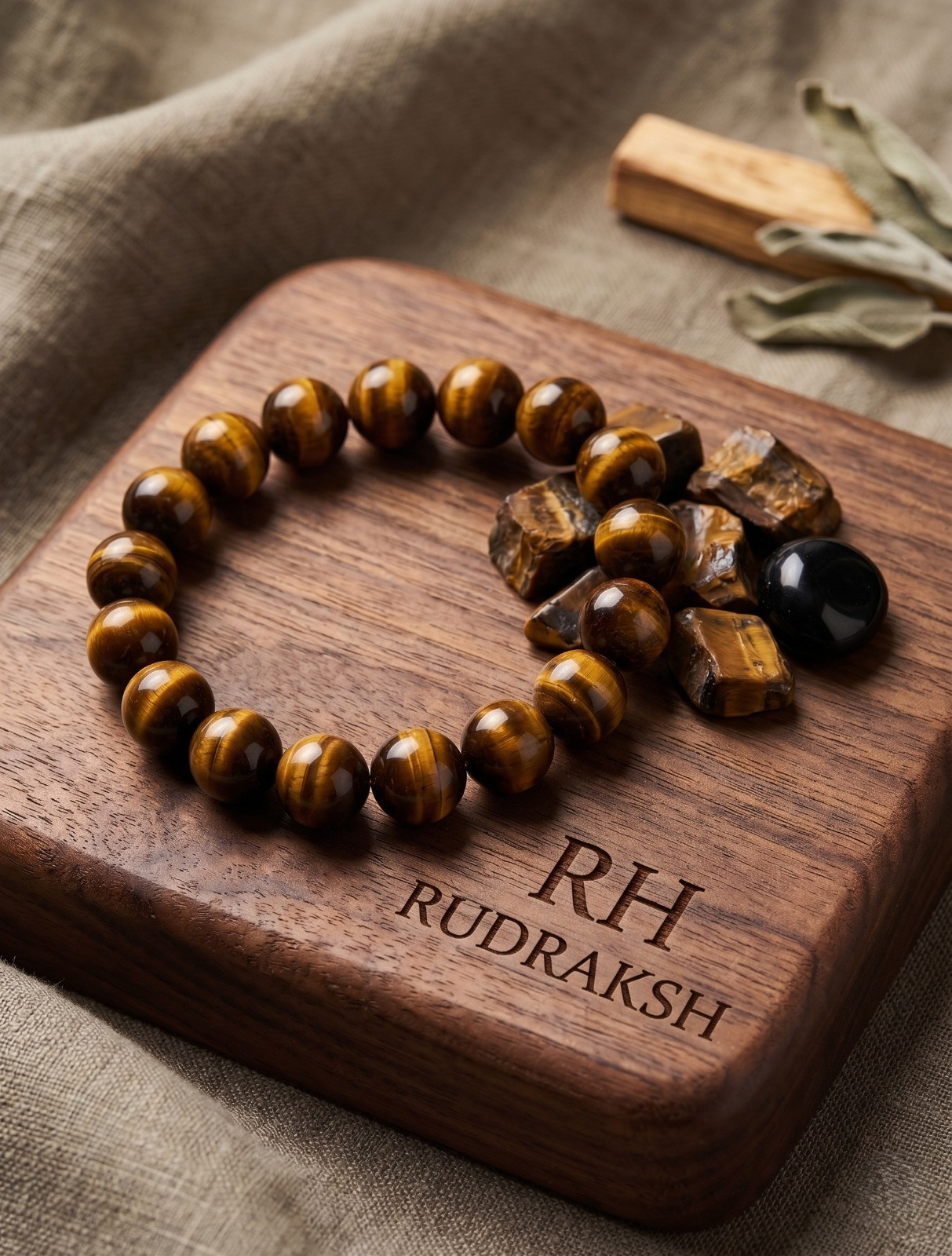 Tiger Eye Stone Bracelet 10MM