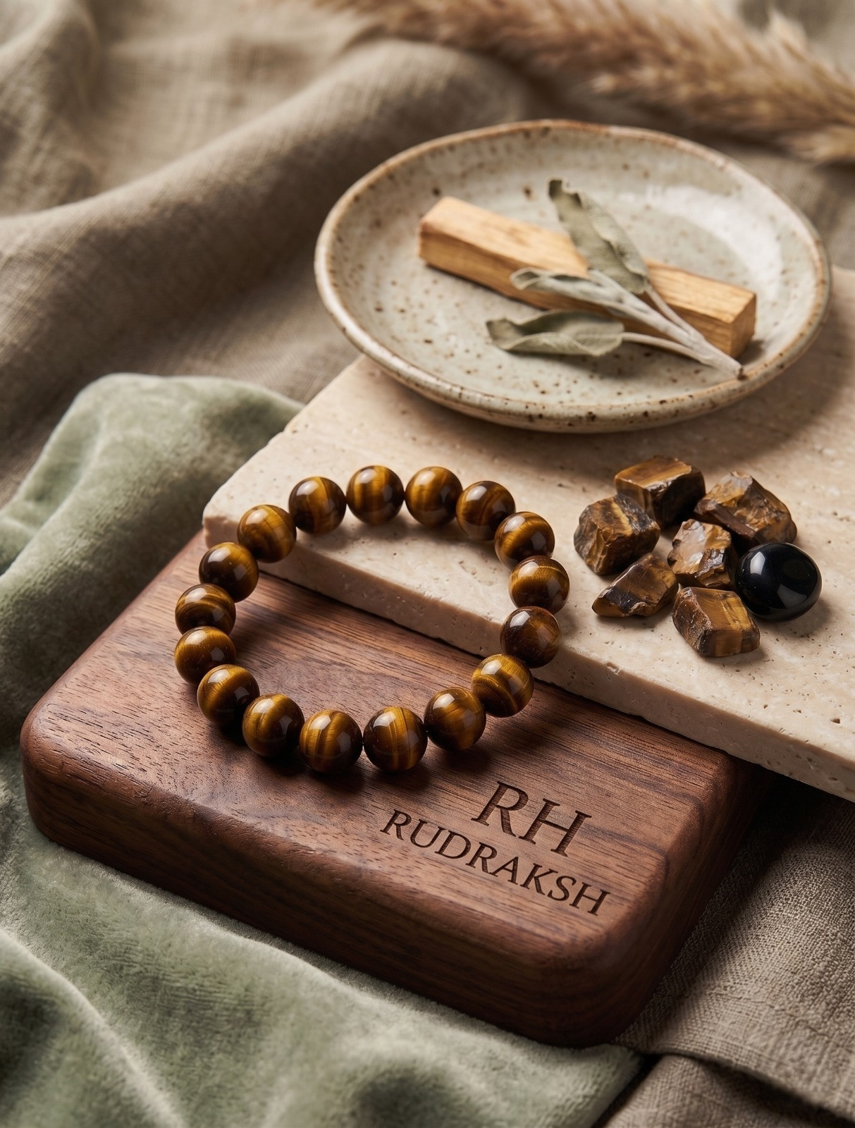 Tiger Eye Stone Bracelet 10MM