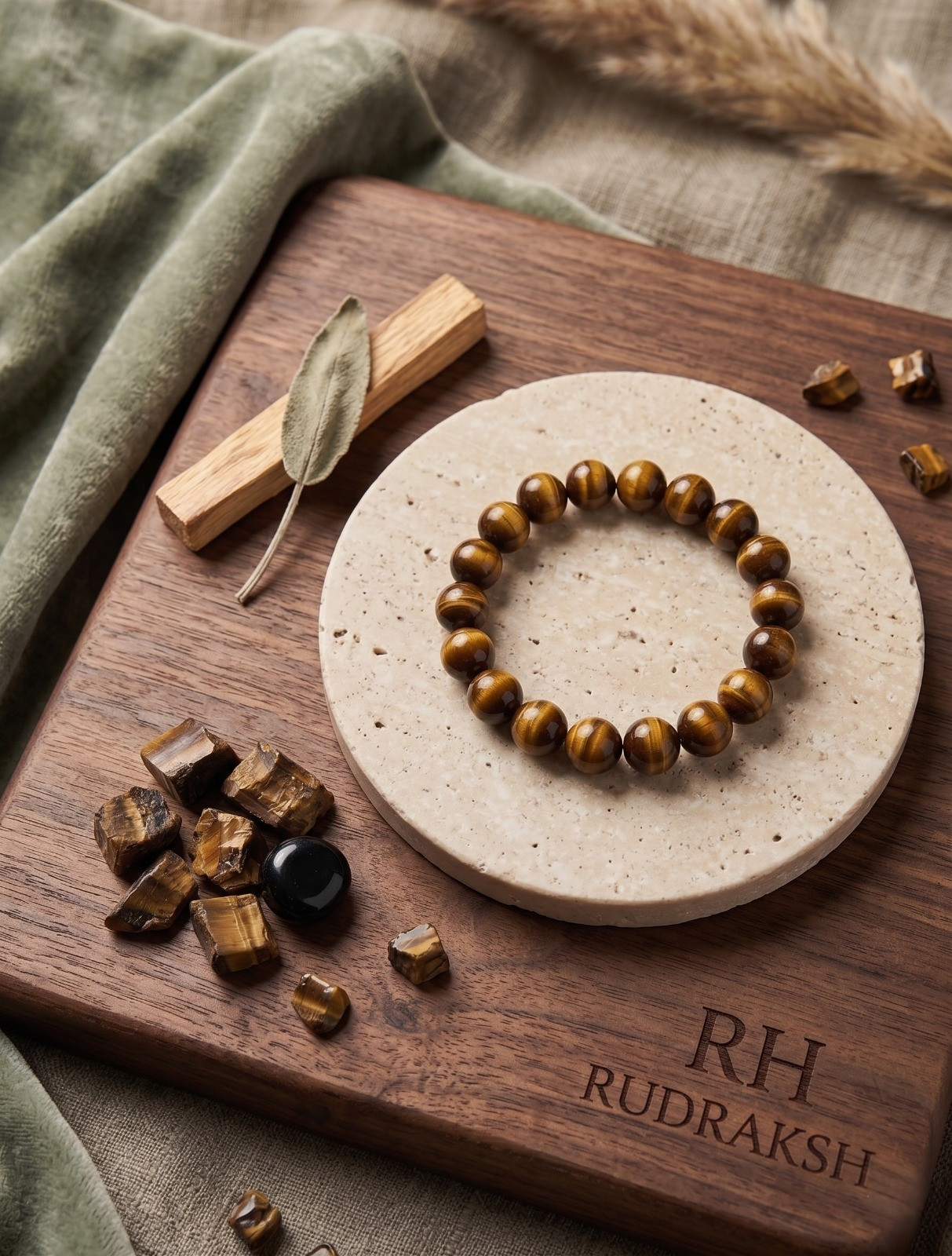 Tiger Eye Stone Bracelet 10MM
