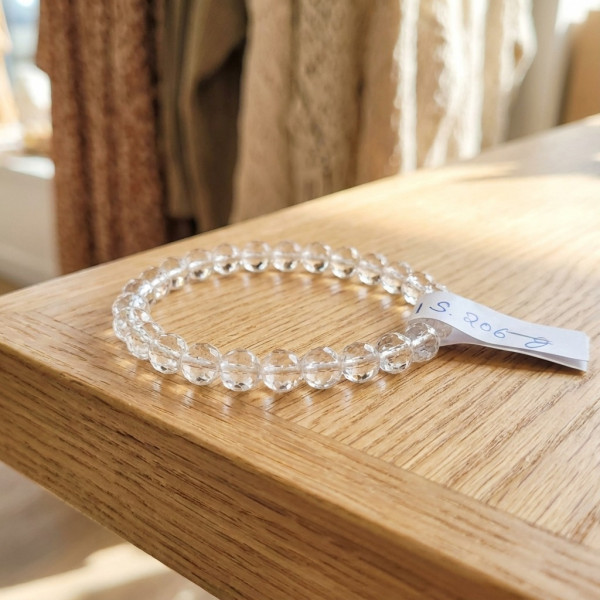 Image of Clear Quartz Bracelet (Diamond Cut)