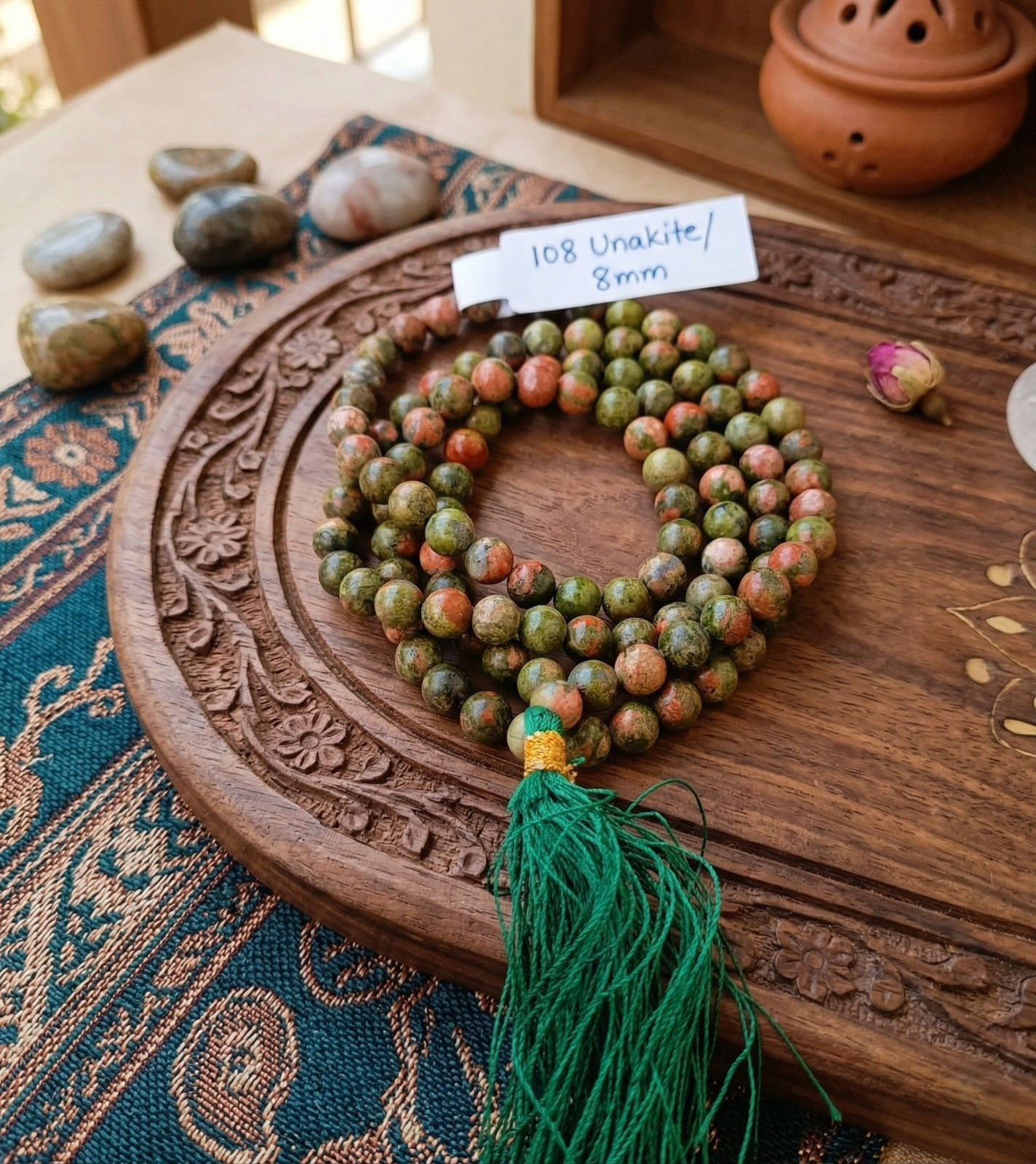 Unakite Stone Mala