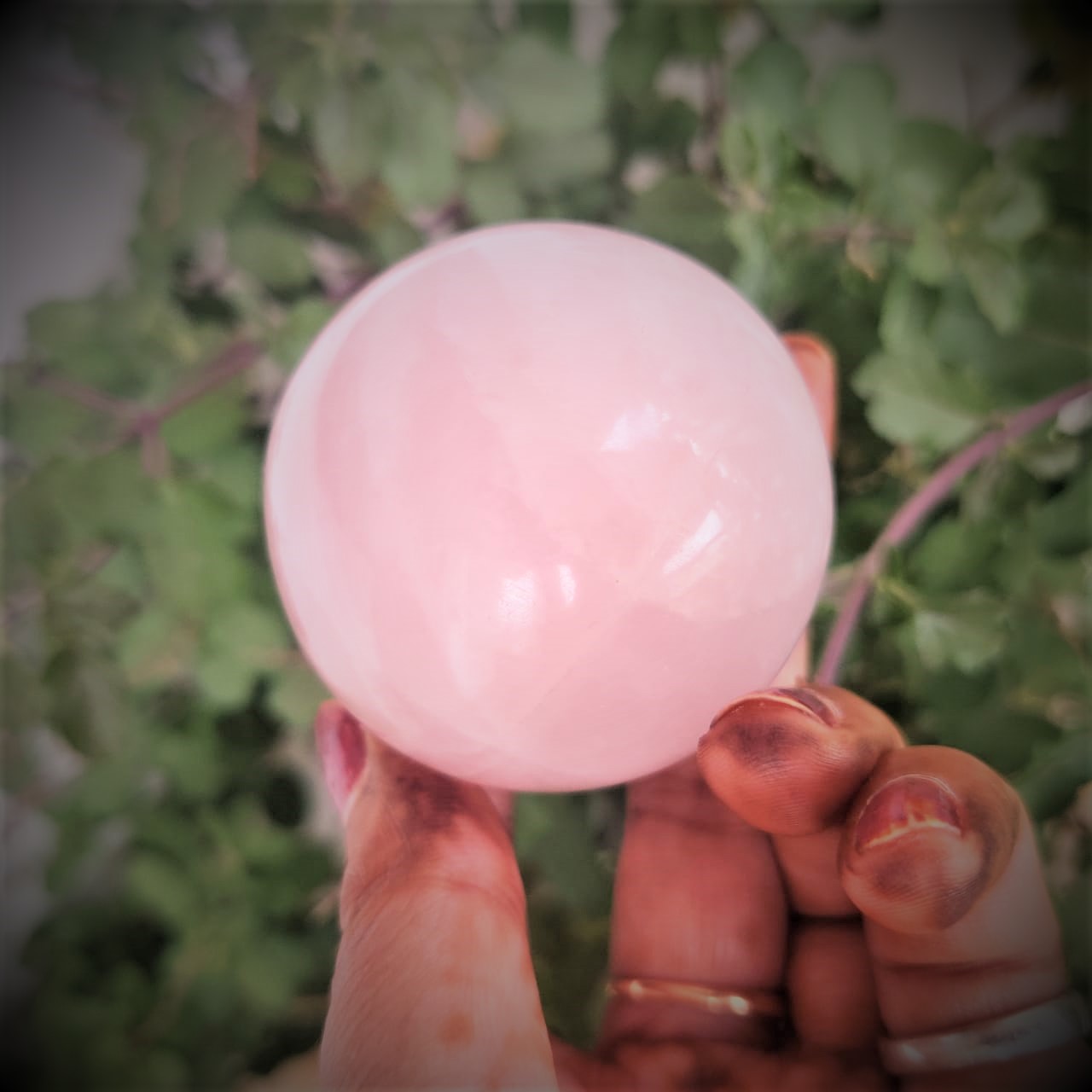Rose Quartz Ball - Stone of universal love  feelings