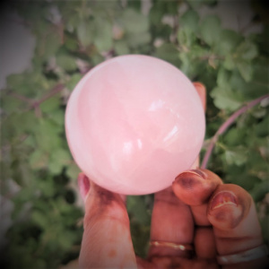 Image of Rose Quartz Ball - Stone of universal love &amp; feelings.