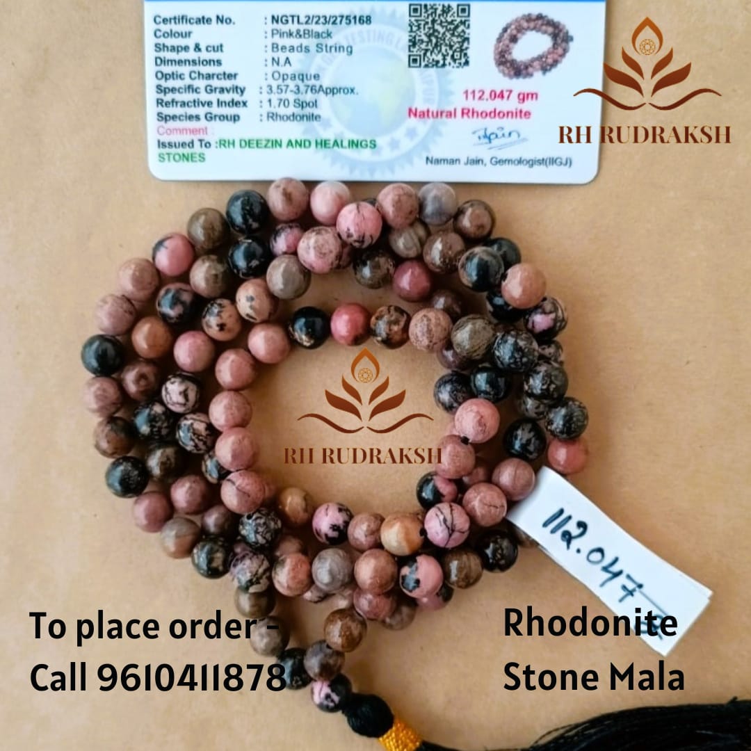 Rhodonite Stone Mala