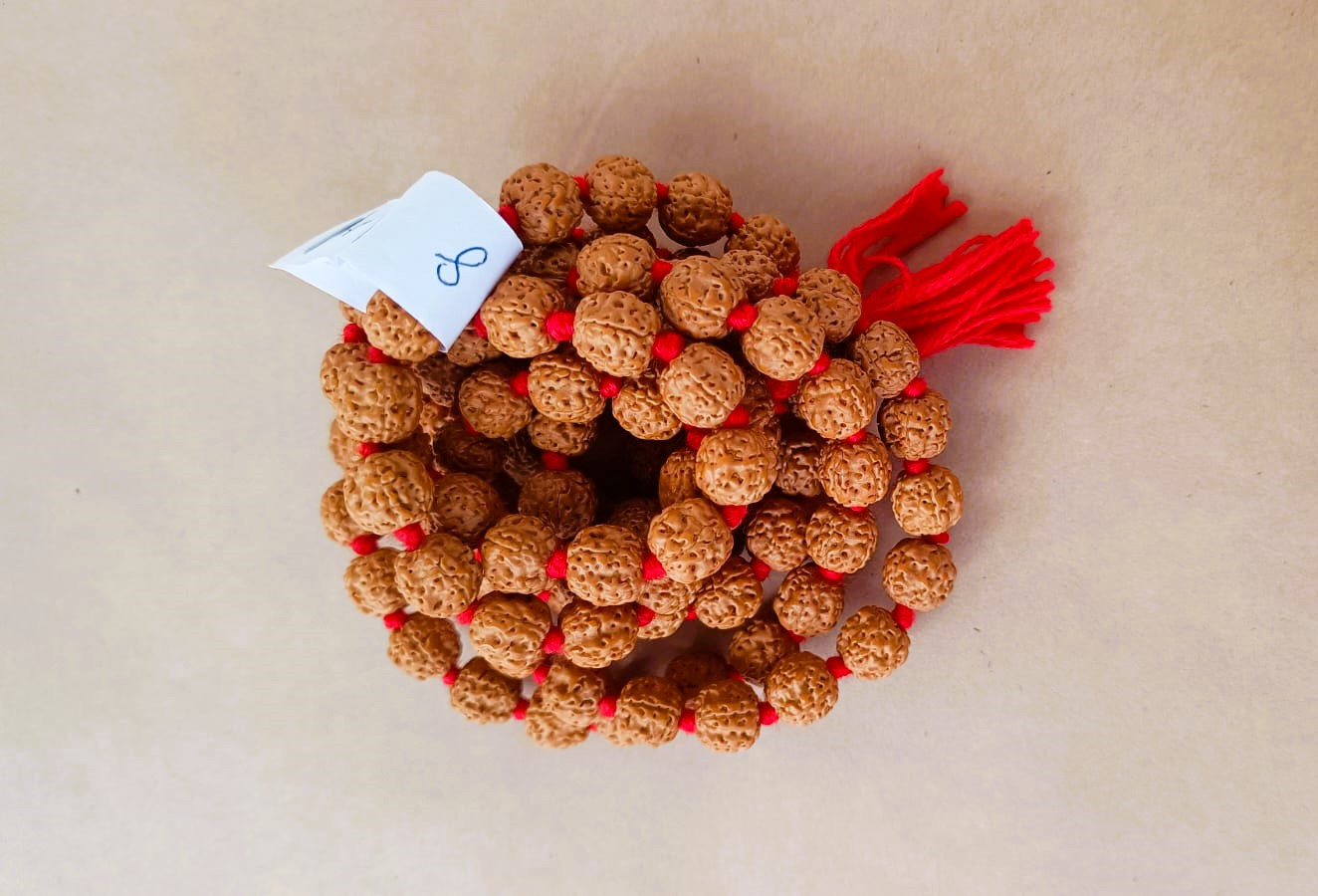 5 Mukhi Pathri Dana Premium Quality Rudraksh Mala 10 MM - 1081 Beads