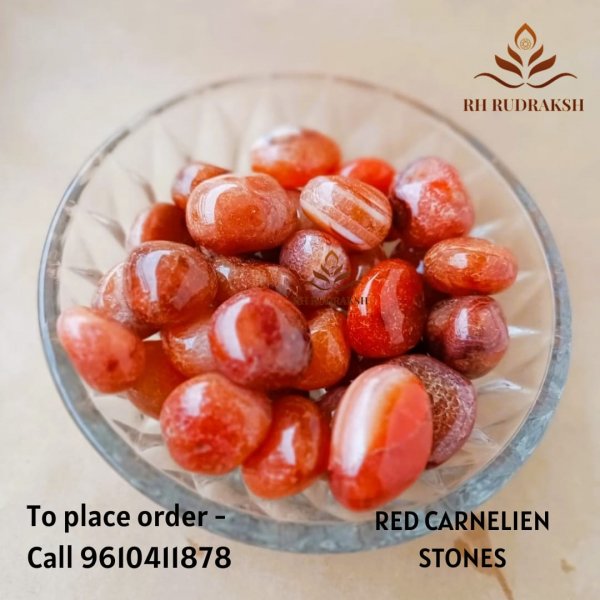 Image of Red Carnelian Stone Tumbles (Pack of 100 Grams)