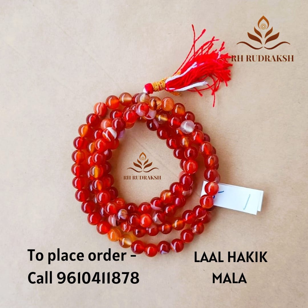Laal Hakik Stone Mala