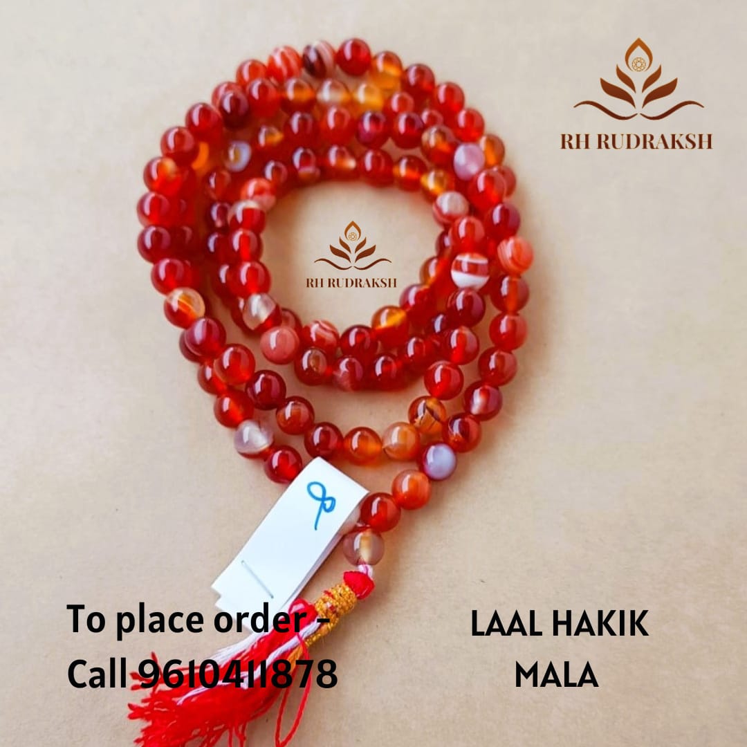 Laal Hakik Stone Mala