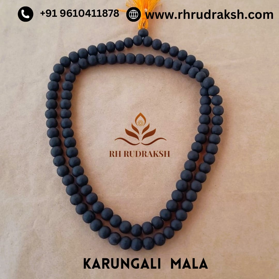Karungali Black Ebony Wood Mala 8MM