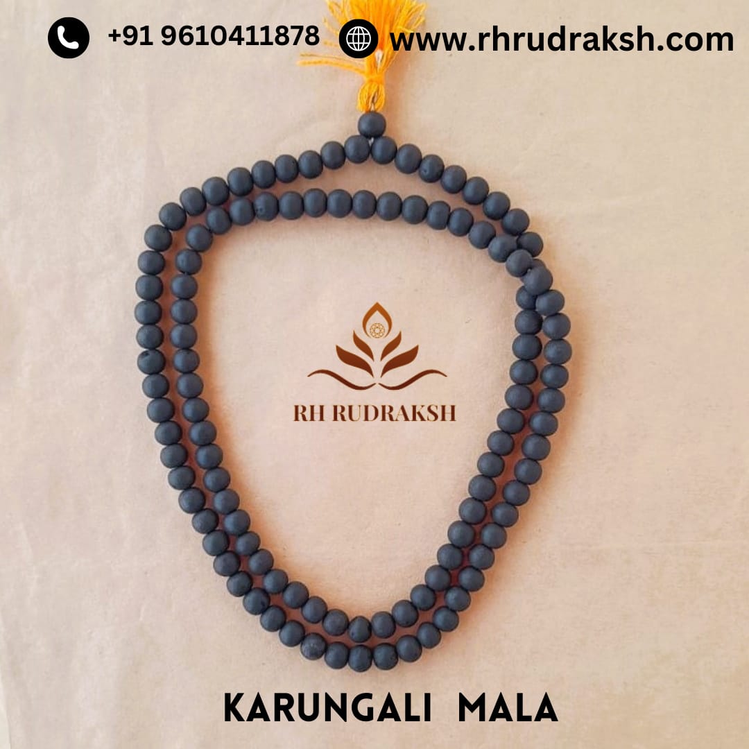 Karungali Black Ebony Wood Mala 8MM
