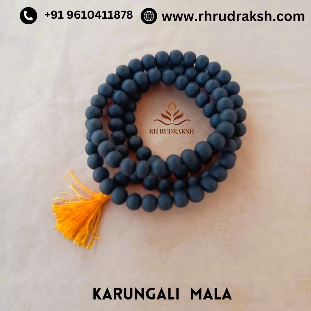 Karungali Black Ebony Wood Mala 8MM