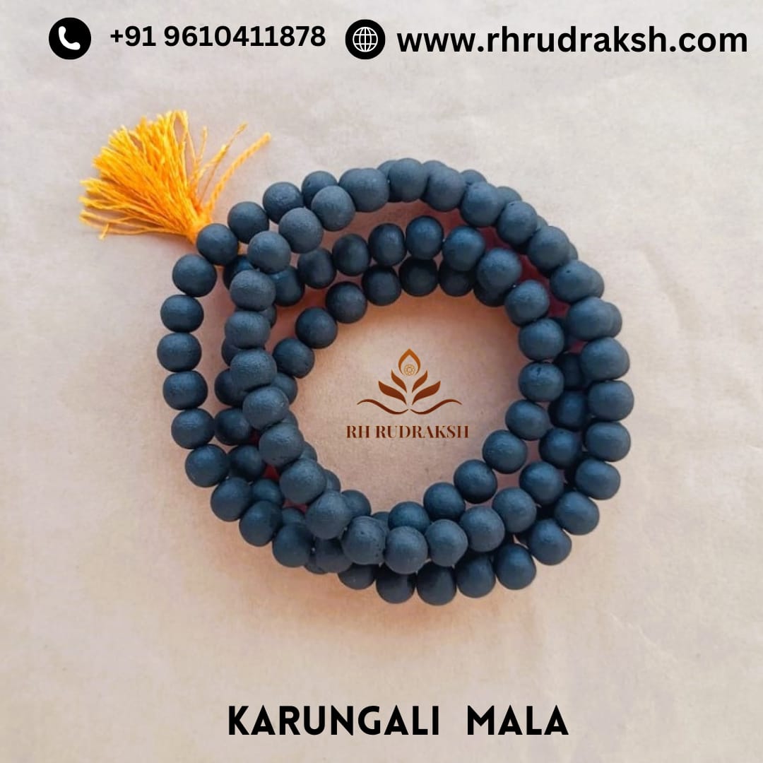 Karungali Black Ebony Wood Mala 8MM