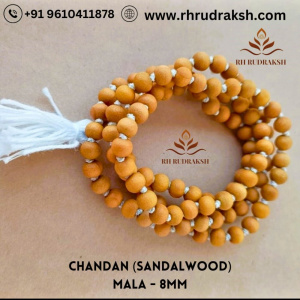 Image of Chandan Jaap (Sandalwood) Mala - 108+1 Beads 8MM