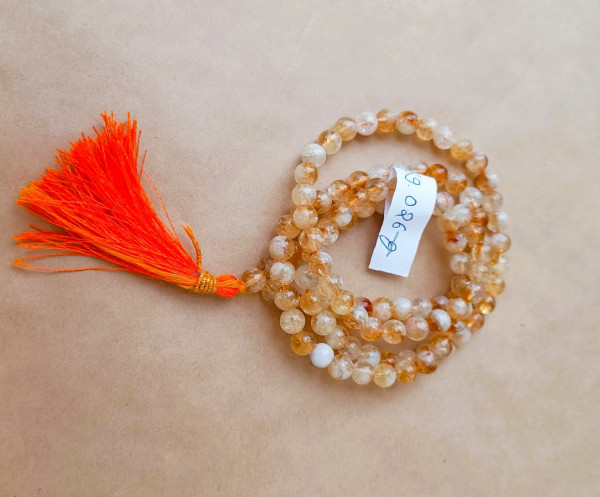 Image of Yellow Citrine Stone Mala