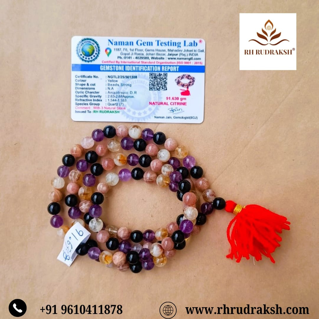 4 Stones Mala - For Financial  Career Growth