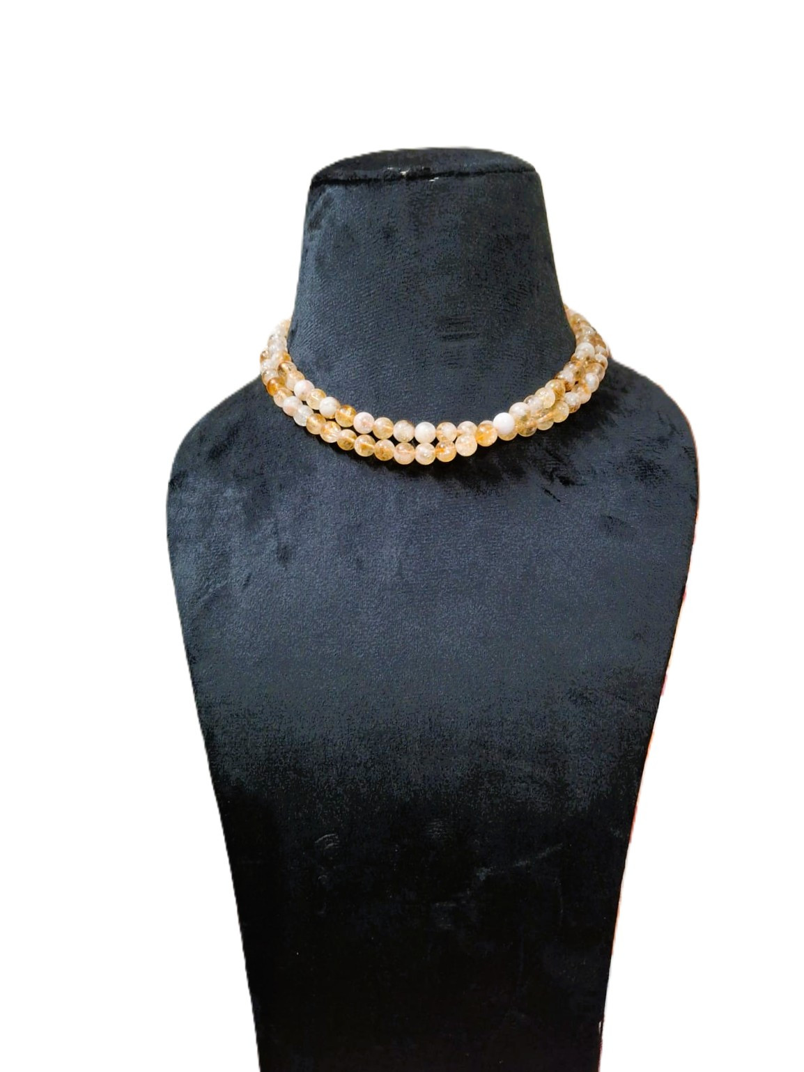 Yellow Citrine Stone Mala