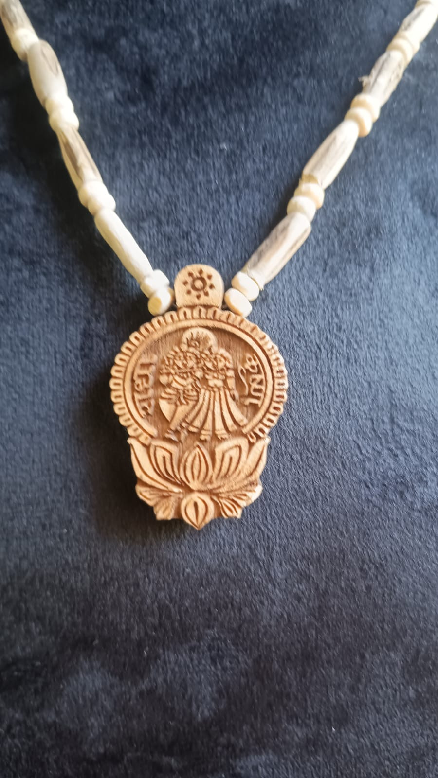 Tulsi Mala - With RADHA KRISHNA Pendant with  LOTUS