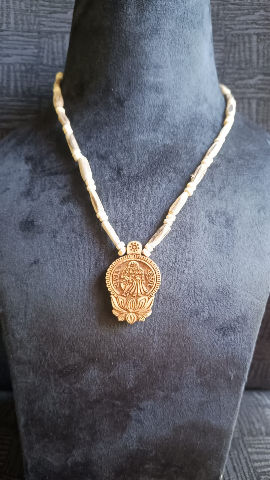 Tulsi Mala - With RADHA KRISHNA Pendant with  LOTUS