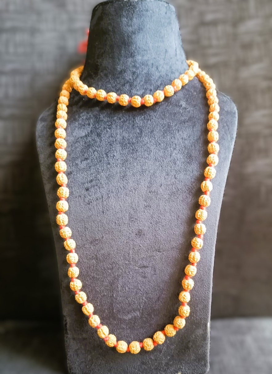 5 Mukhi Pathri Dana Premium Quality Rudraksh Mala 10 MM - 1081 Beads