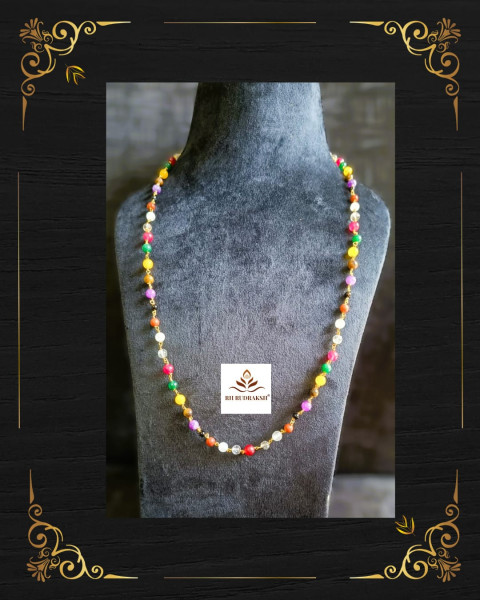 Image of Navratan Stones Mala - 6MM (72 + 1 Beads)